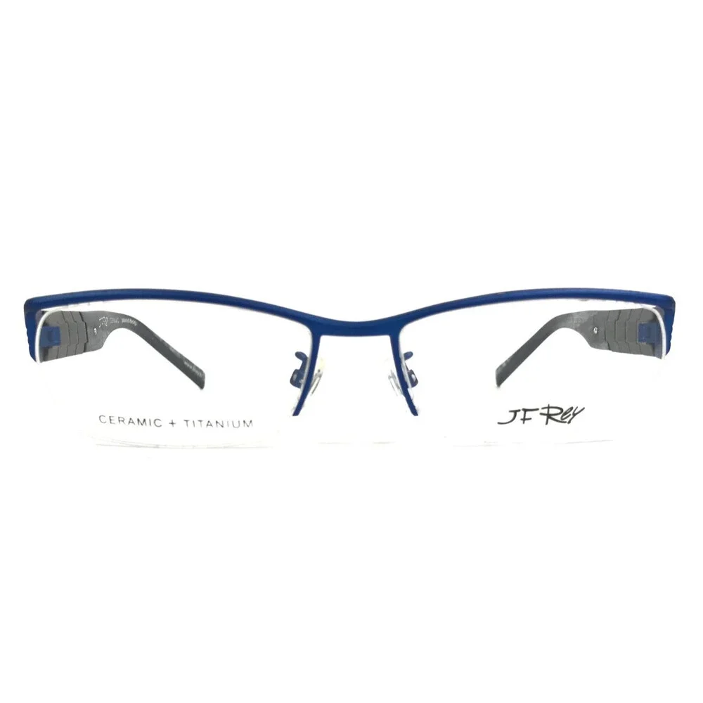 J.F. Rey Eyeglasses Frames JF2582 2222 Ceramic Titanium Matte Blue 55-16-141